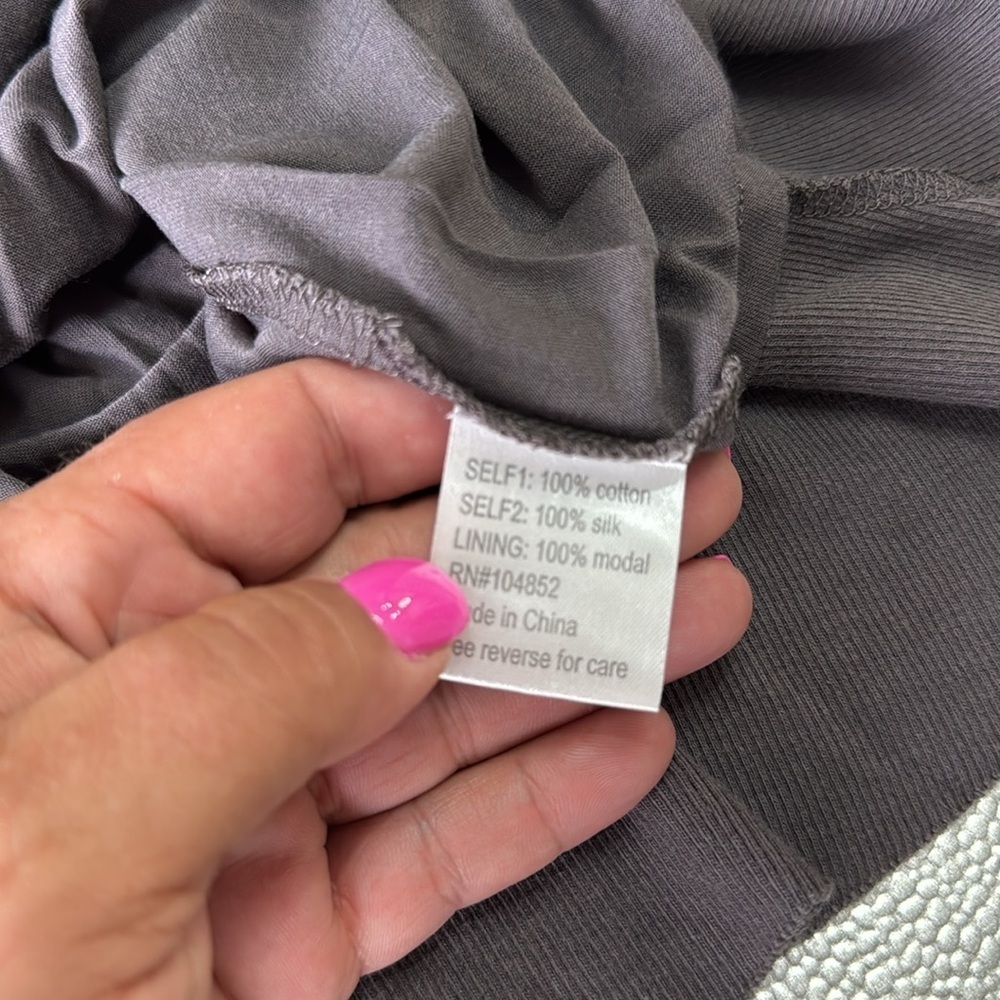 Sweetees Grey Silk Slip Sleeveless Midi Dress.  Sz M - Picture 10 of 11